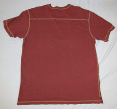 Orvis 2YL0 Slub Knit Summer T Shirt Men’s Large Burgandy 100% Cotton Breathable