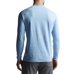 PETER MILLAR Crown Lite Graphic Print Long Sleeve Tee T-Shirt CBLU Blue Sz XL