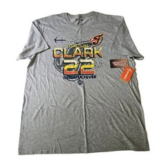 WNBA x Stitches Caitlin Clark Indiana Fever T Shirt Large Gray 2025 Cotton NWT