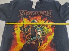 Megadeth Dystopia World Tour 2017 Graphic Tee Adult Size M Concert T-Shirt Used