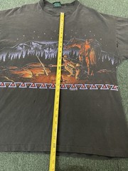VTG 1992 Habitat Devils Tower Wolf T-Shirt XL Single Stitch USA Distressed