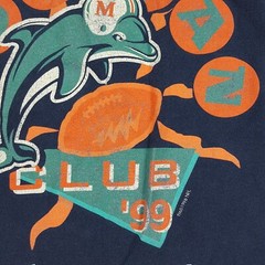 VTG 90s Miami Dolphins Football Men’s Size 2XL Retro NFL T Shirt Navy Dol-Fan