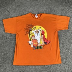 VINTAGE Atlas Sportswear Shirt Mens XL Orange Halloween Teddy Bear Graphic