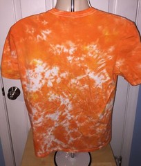 Gildan Soft Style Orange and White Tie Dye T-Shirt Large L