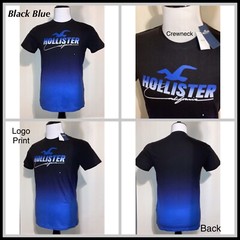 NWT Men’s Hollister Crew Tee Sz M L XL Black White Red Blue Yellow Ombré