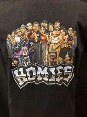 Homies Dtf Printed T-Shirt Black front or back logo All Sizes Regular Fit