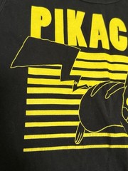 Pokemon Pikachu Tank Top Black Yellow 2014 Sleeveless Graphic Medium