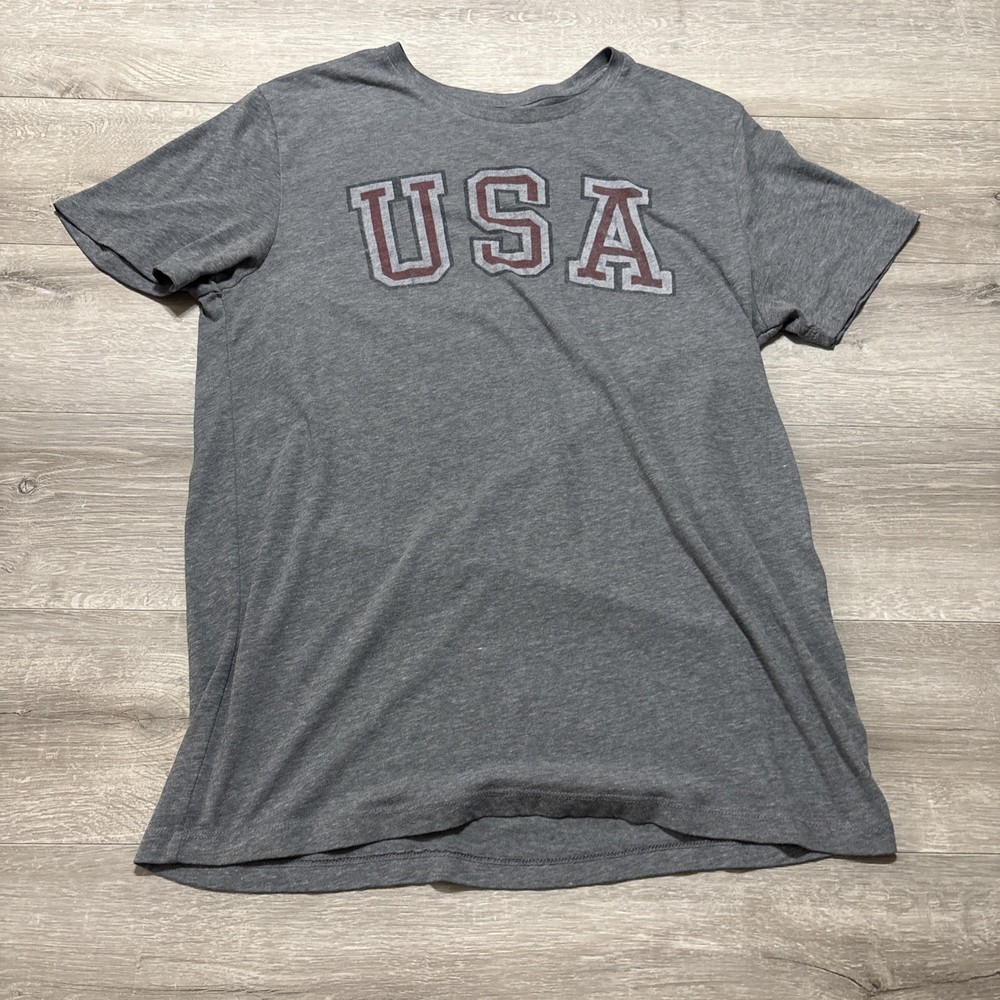 Old Navy USA Graphic T Shirt Gray Soft Washed Ultra Soft Men’s Medium