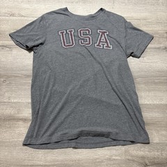 Old Navy USA Graphic T Shirt Gray Soft Washed Ultra Soft Men’s Medium