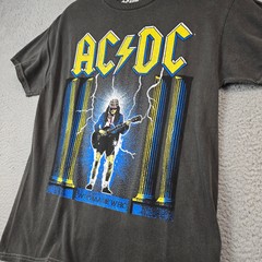 ACDC Shirt MENS Small BLACK CASUAL WHO MADE WHO CONCERT 86 TOUR ROCK MUSIC NWT