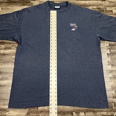 Vintage Plymouth Mass Souvenir Single Stitch Shirt XXL 2XL Blue Striped USA Made