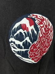 Carbon2Cobalt Shirt Men XL Fire Earth Ying Yang Graphic Long Sleeve Charcoal