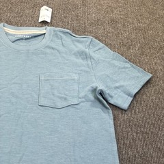 Lucky Brand Shirt Mens Medium Blue Pocket Tee Tagless Crewneck Basic Jersey