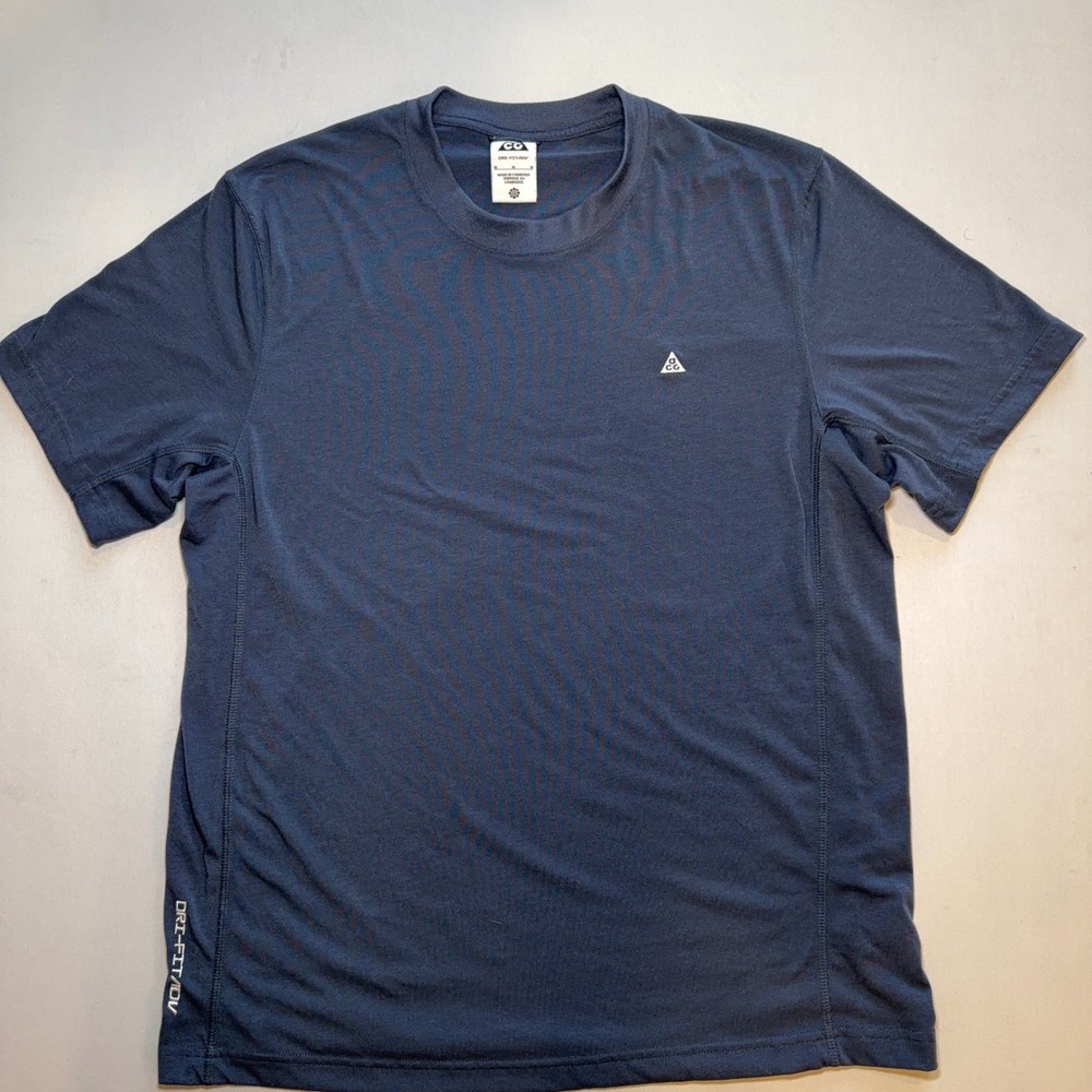 Nike ACG Dri-FIT ADV Goat Rocks Shirt Mens Medium Navy Blue Hiking Gorpcore
