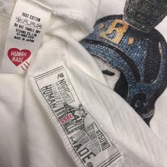 HUMAN MADE BBC Nigo Chains Graphic Logo White Short Sleeve T-Shirt Size L