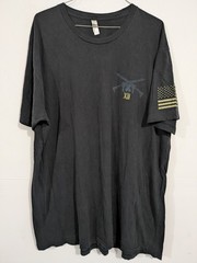 American Apparel Men’s 2XL Black “Warrior XII” Patriotic Graphic Crew Neck Tee