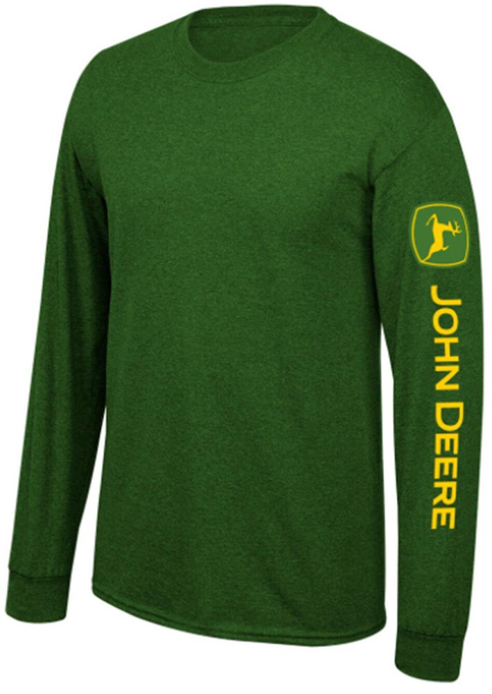 NEW John Deere Green Logo on the Long Sleeve T-Shirt S L 3X 4X