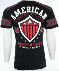 AMERICAN FIGHTER Excelsior Black Red Athletic Mens Crewneck T-shirt L-3XL NWT