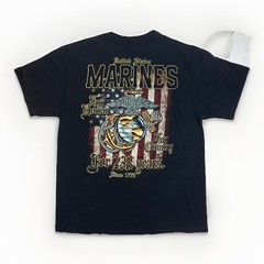 Black Ink Design USMC Semper Fidelis For Honor Tee Graphic Print Mens Size XL