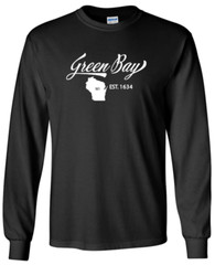 Green Bay Wisconsin State T-Shirt Long Sleeve Graphic Tees Unisex apparel