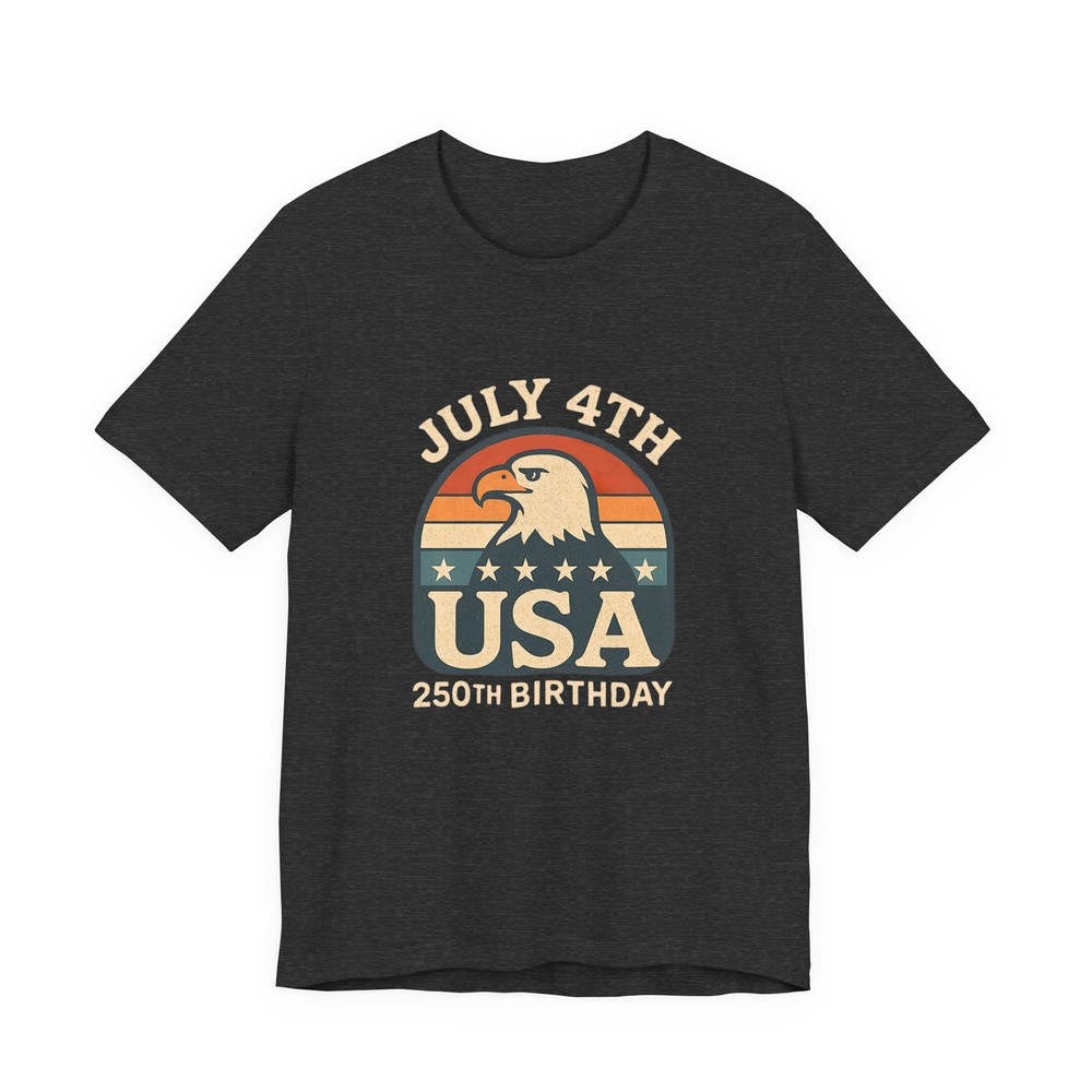 250 Years Eagle Retro July 4th Tee