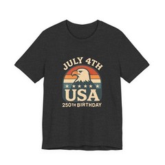 250 Years Eagle Retro July 4th Tee