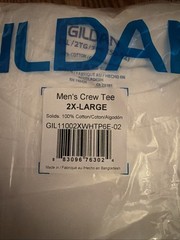 NWT Gildan Mens White Crew T-Shirts Set Of 5 Style G11002 All Size 2XL