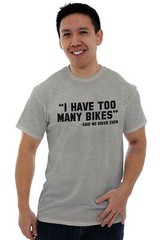 Bike Cycling Funny Sayings Motorcycle Biking Womens or Mens Crewneck T Shirt Tee