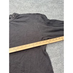 Starter Black Label Mens XXL Black Waffle Knit Thermal Long Sleeve Shirt