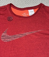 NeW Nike Men Dri-FIT Tee T Shirt Red Heather Swoosh Training Shirt NWT