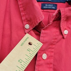Polo Ralph Lauren Blake 100% Cotton Red Button Up Shirt VTG Short Sleeve Medium