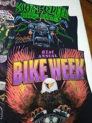 Lot Of 6 Men’s Size Large Black T-Shirts Biker Motorcycle With Damage