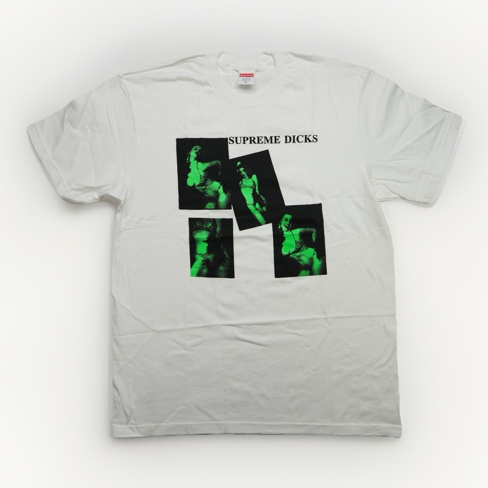NWT Supreme Dicks Tee White Size Medium FW20 Made in USA 100% Authentic