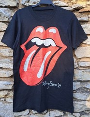 Vtg 1989 Rolling Stones Concert T Shirt M Steel Wheels Black Single Stitch EUC