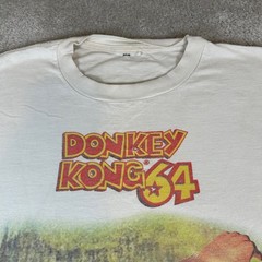Vintage 90s Nintendo Donkey Kong 64 T-Shirt Mens XL Video Game Promo Graphic Tee