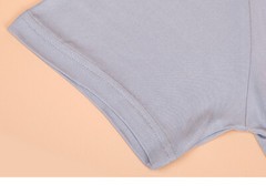 Knitted Men’s Short Sleeve T-shirt Mulberry Silk Fabric Round Neck Pullover Top