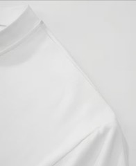 White Long Sleeve Men’s Knit T-Shirt Crew Neck Bull Graphic Polyester Elastane