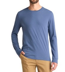 Mens Cotton Crewneck Long Sleeve T-Shirt Size XL, 2XL, 3XL, 2XLT, 3XLT Pullover