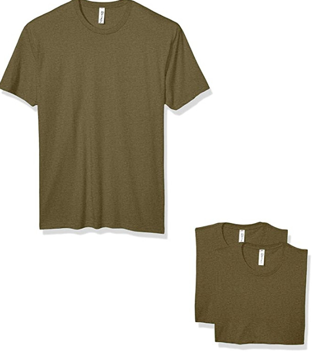 Marky G Apparel Men’s CVC Crew T-Shirt (3 Pack) Military Green XS New Solid