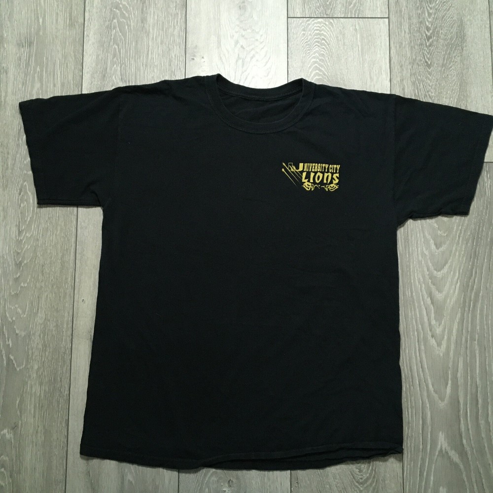 University City Lions Shirt Mens Large Black Graphic Print USA Sports American
