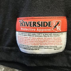 RIVERSIDE FR Work Shirt Tee XL Pocket Black Flame Resist Workwear