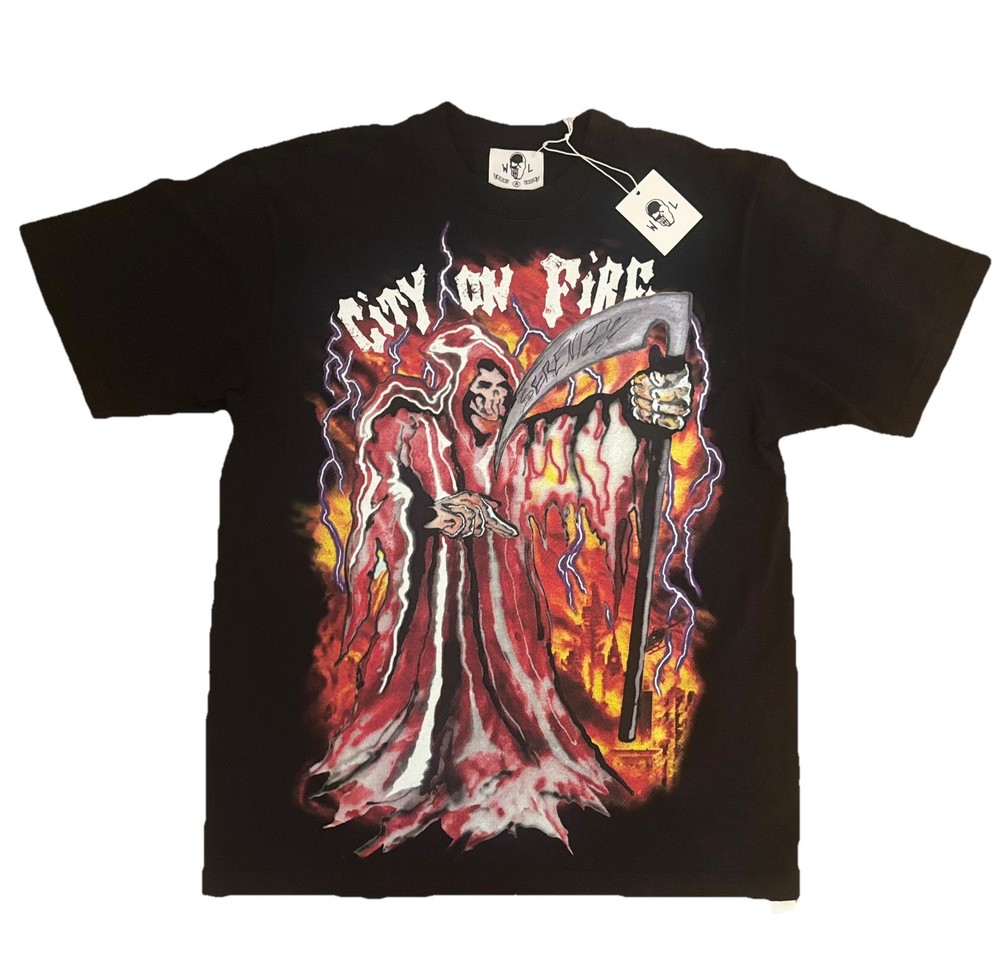 Warren Lotas City on Fire Serenity New T-Shirt Medium Black Mid-weight