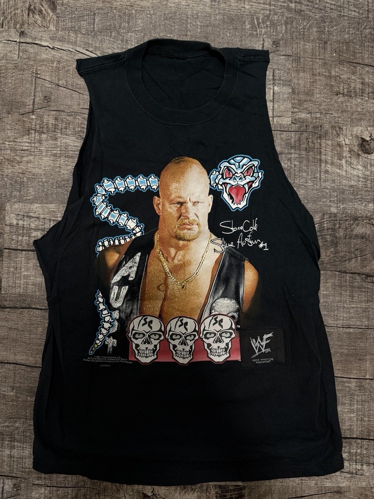 Vintage 90’s Stone Cold Cut Off Shirt Size Large