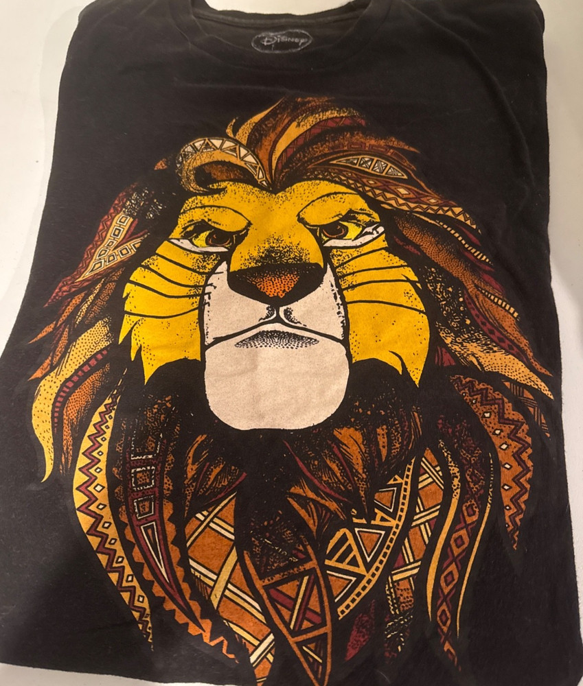 Mufasa The Lion King Disney Men’s Black Graphic T Shirt Size XL