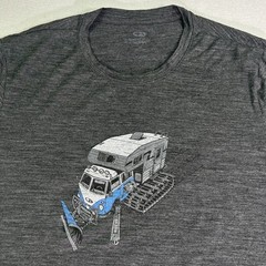 Icebreaker Merino Wool Blend T-shirt Men’s Medium Grey Short Sleeve Crew Graphic
