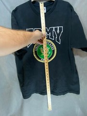Army Shirt Adult Large Black Spell Out Logo Pullover Tee Mens