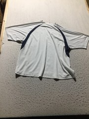 Champion Double Dry T Shirt Mens 3XL White Navy Blue Short Sleeve Crew Neck