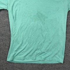Array The Original Sports T-Shirt Men XXL Fits Large Teal Graphic Stained AS IS
