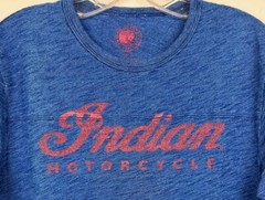 Lucky Brand Indian Motorcycle Indigo Blue T-Shirt Tee Size M
