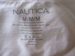 Nautica Crew Neck 1983 Flag Men’s T-Shirt Right White M MSRP $24.50 NWT